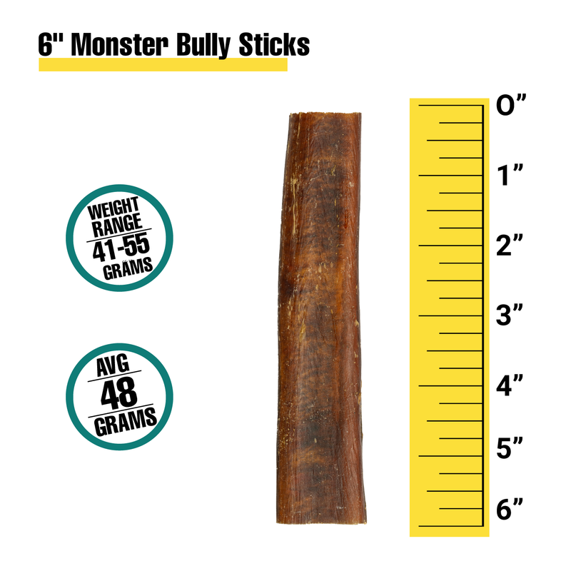 6" Monster Bully Sticks - Bulk Box