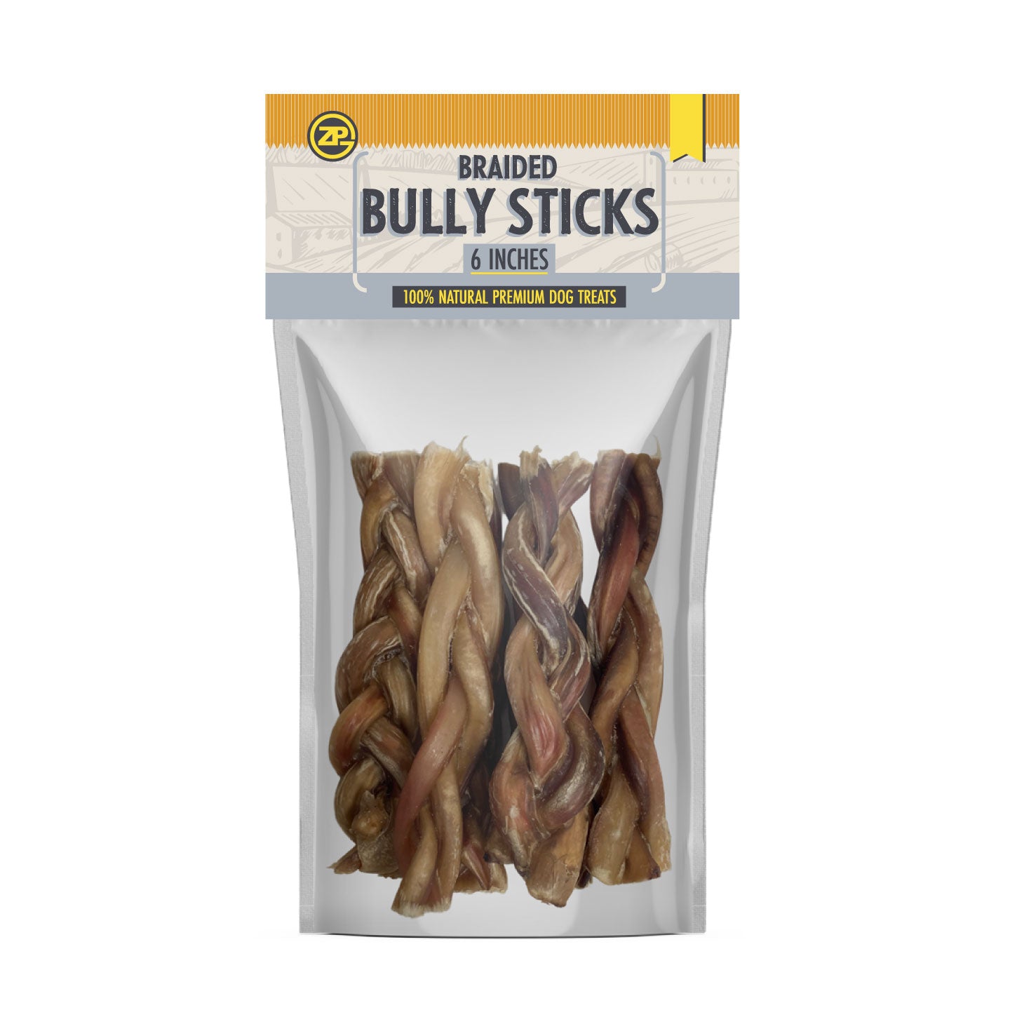 4-5 Inch Braided Bully Sticks - All-Natural Dog Chews for Aggressive Chewers