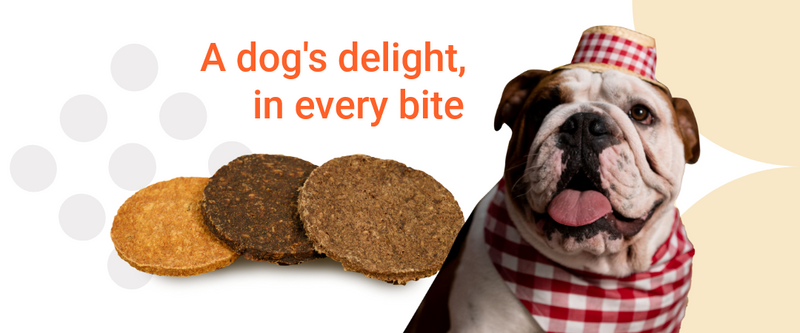 Premium Dog Treats: Gourmet Burgers and Sausages