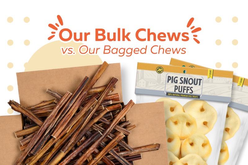 Our Bulk Chew Boxes vs. Bagged Chews