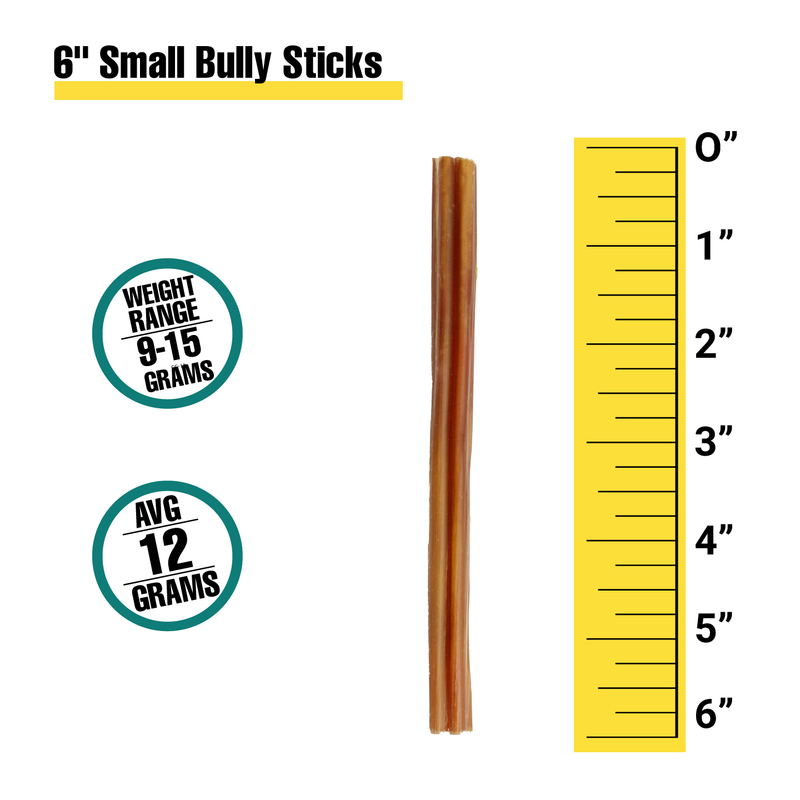 6" Small Bully Sticks - Bulk Box