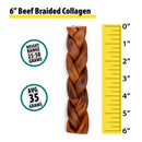 Beef Braided Collagen Dog Chew Size Chart