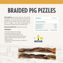 6" Braided Pig Pizzles