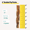 6" Braided Pig Pizzles