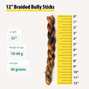 12” Braided Bully Sticks - Bulk Box