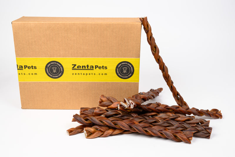 Bulk beef braided collagen dog chews