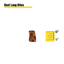 Beef Lung Bites Size Reference