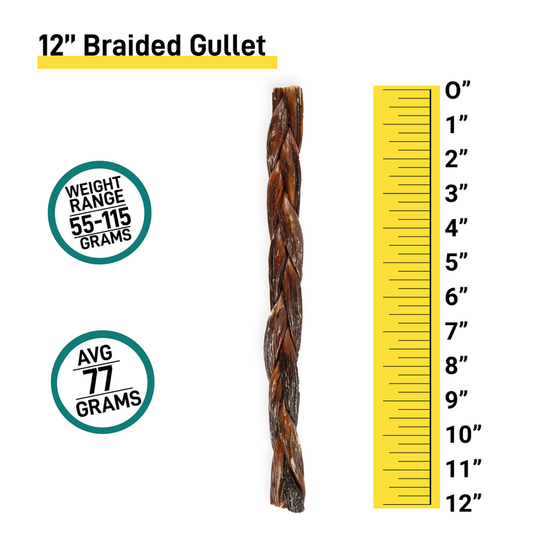 12" Braided Gullet Sticks - Bulk Box