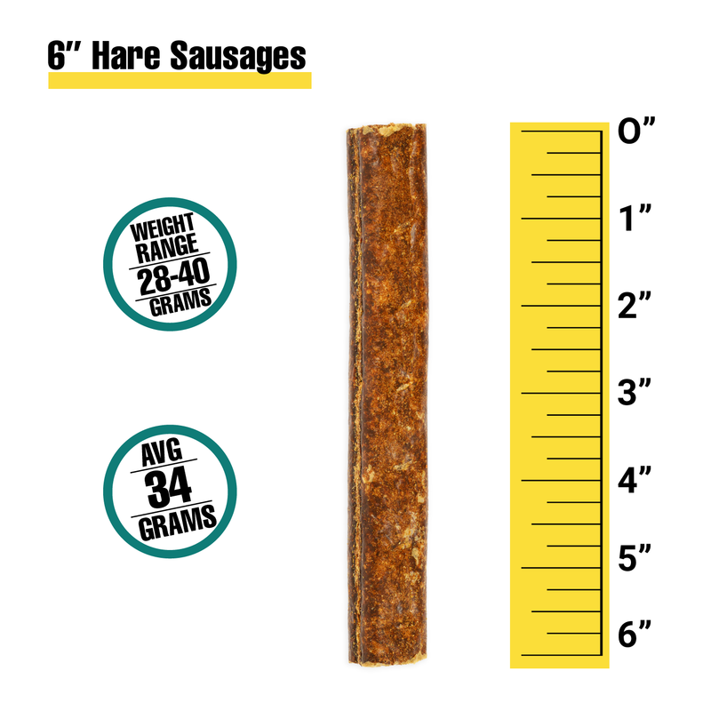 6” Hare Sausages - Bulk Box