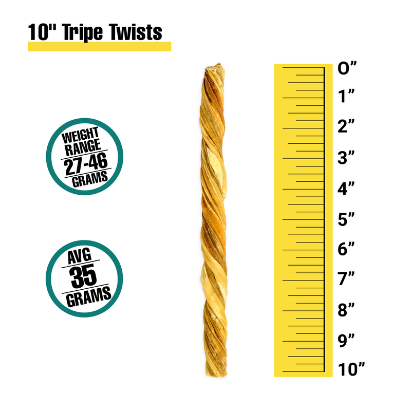 10” Tripe Twists - Bulk Box