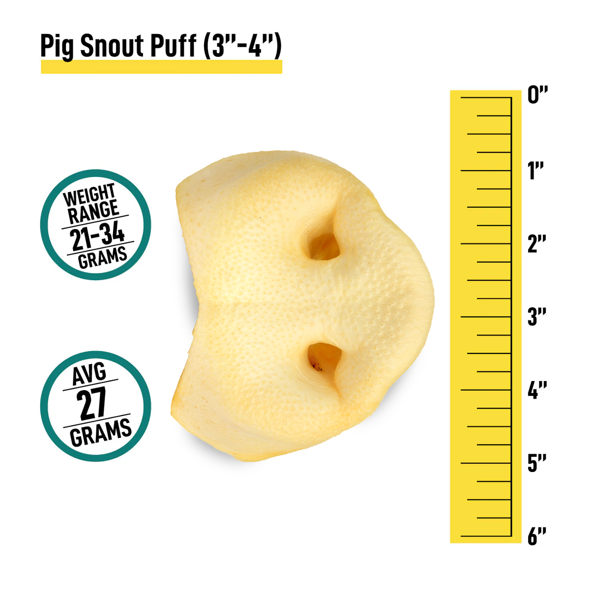 Pig Snout Puff Treats For Dogs - 7 Piece Pack