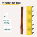 6" Standard Bully Sticks - Bulk