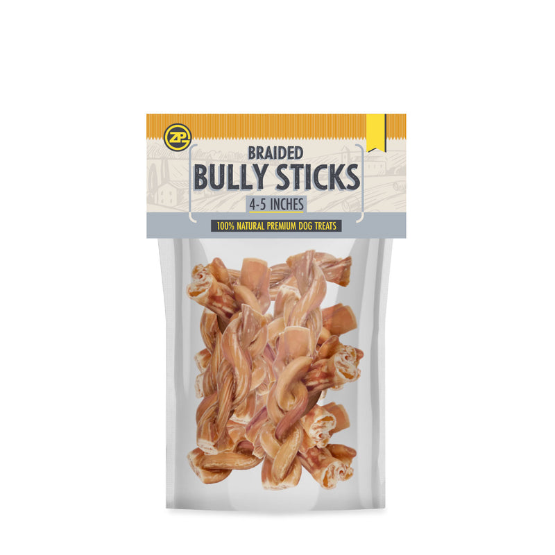 4-5” Braided Bully Sticks