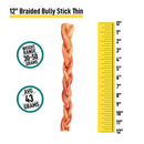 12" Braided Bully Sticks