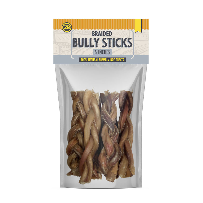 6" Braided Bully Sticks