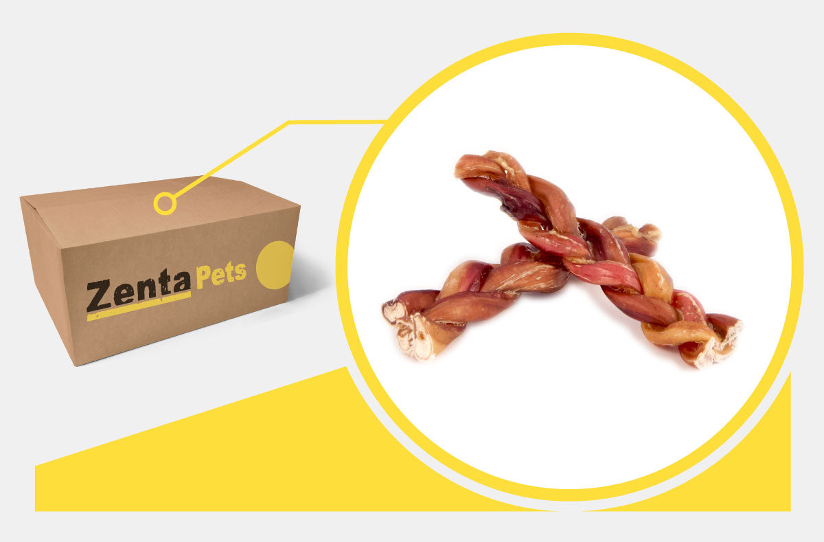 6” Braided Bully Sticks Bulk Box