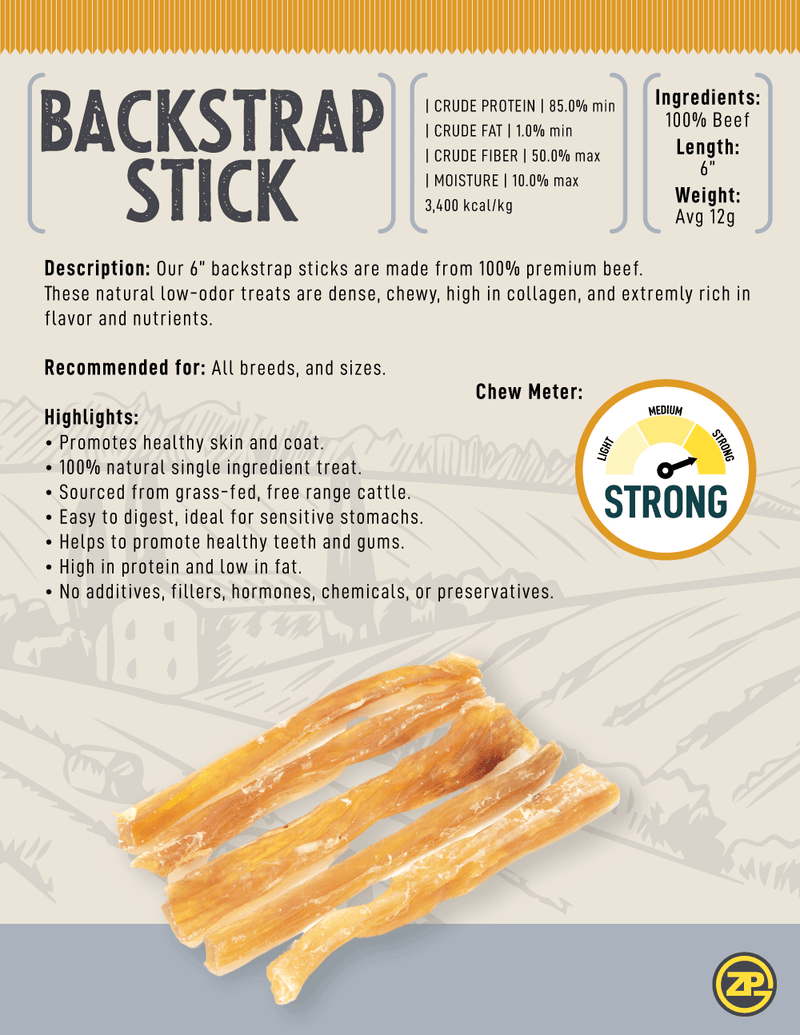 6” Backstrap Sticks - Bulk Box