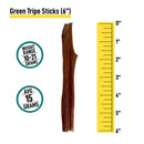 Low Odor Beef Bladder Sticks 6" - 12 Units