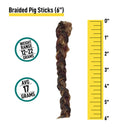 6" Braided Pig Pizzles