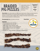 5-6" Braided Pig Pizzle - Bulk Box